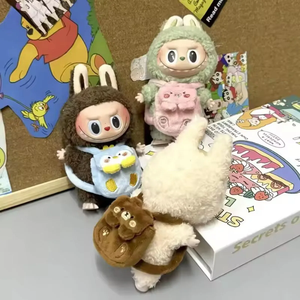 Plush Animal Style for Labubu Backpack Hand-made Clothes Doll Backpack Doll Clothing Accessories