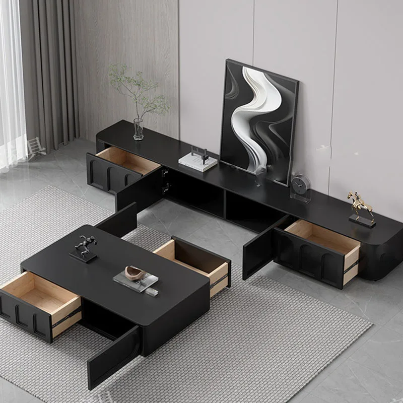 

Wood Drawers Tv Stands Mobile Modern Luxury Display Living Room Designer Storage Tv Table Organizer Muebles Trendy Furniture