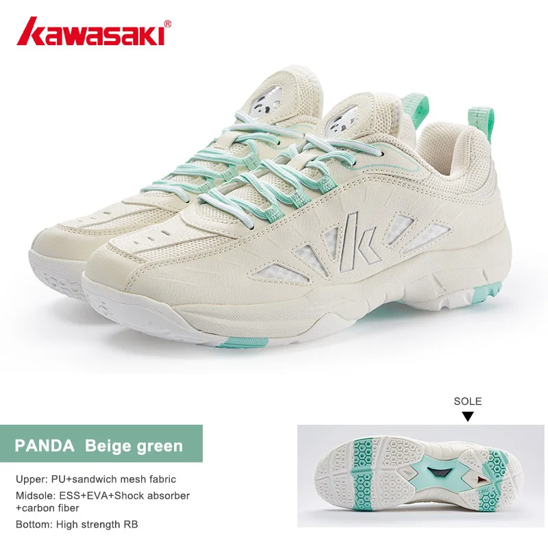 Kawasaki 2024 PANDA buty do badmintona profesjonalna płyta z włókna węglowego amortyzacja męskie trampki damskie buty sportowe B3327