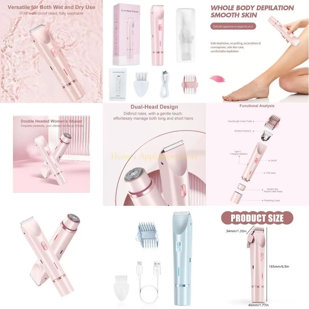 

D0AB Перезаряжаемая женщина -бритвами двойной головы