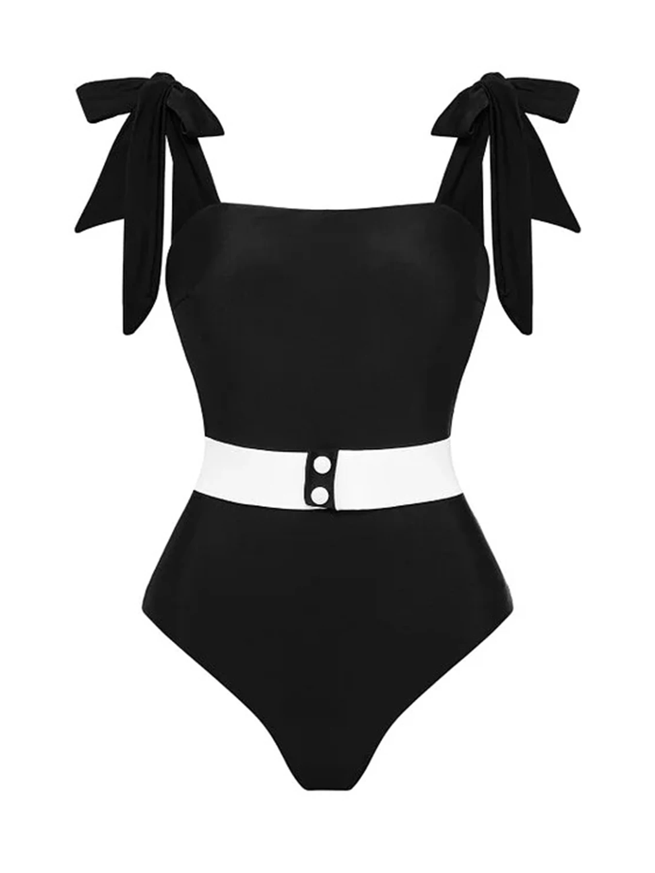 2024 New One Piece Swimsuit For Women Retro Double-sided Printed Swimwear Strappy Bodysuit Monokini Bathing Suit Beachwear Swim