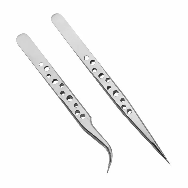 

Industrial Precise Tweezers Electronics Anti-static Curved Straight Tip Precision Stainless Phone Repair DIY Hand Tools Sets