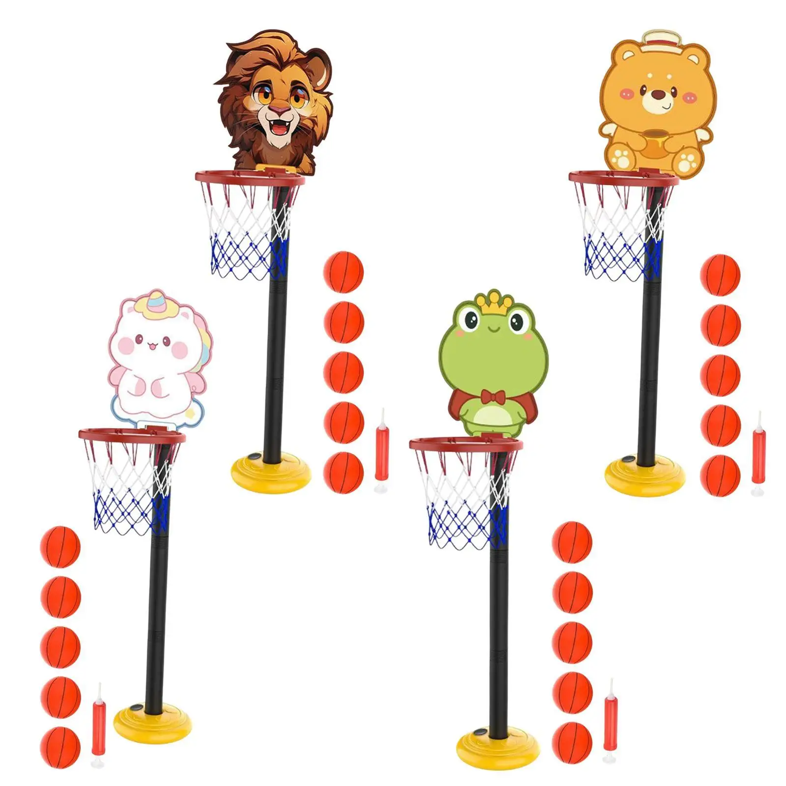 Kinder-Basketballkorb-Set, Basketball-Ständer, Korb für den Rasen von Indoor-Mädchen