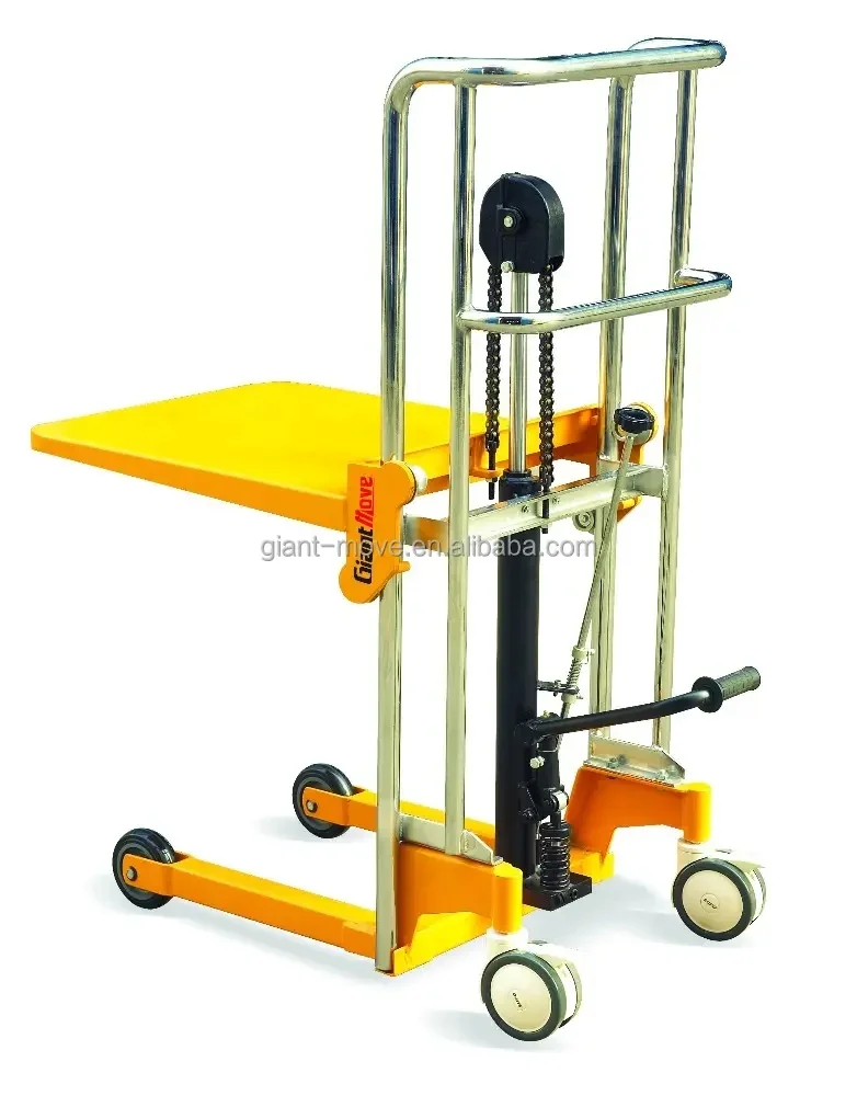 Wholesale Factory Supply 200/400 Kg Hand Manual Hydraulic Stacker Forklift