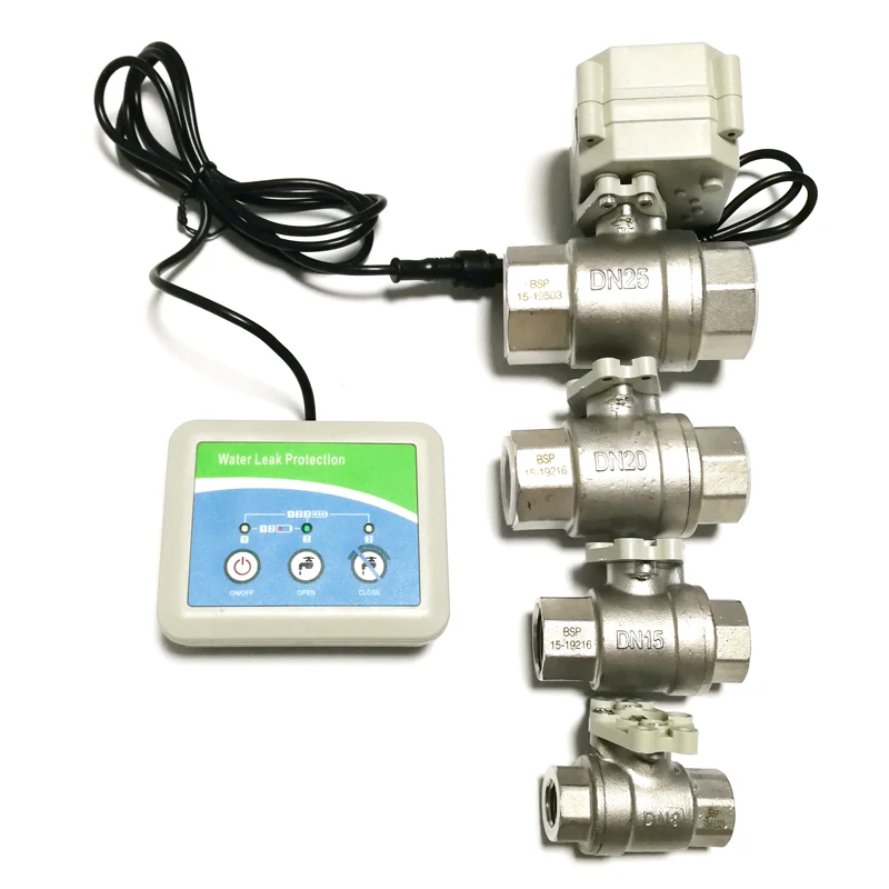 

Самовосстанавливающаяся защита от утечки воды, электрический клапан DN25, автоматическое отключение воды, умная домашняя сигнализация об утечке воды