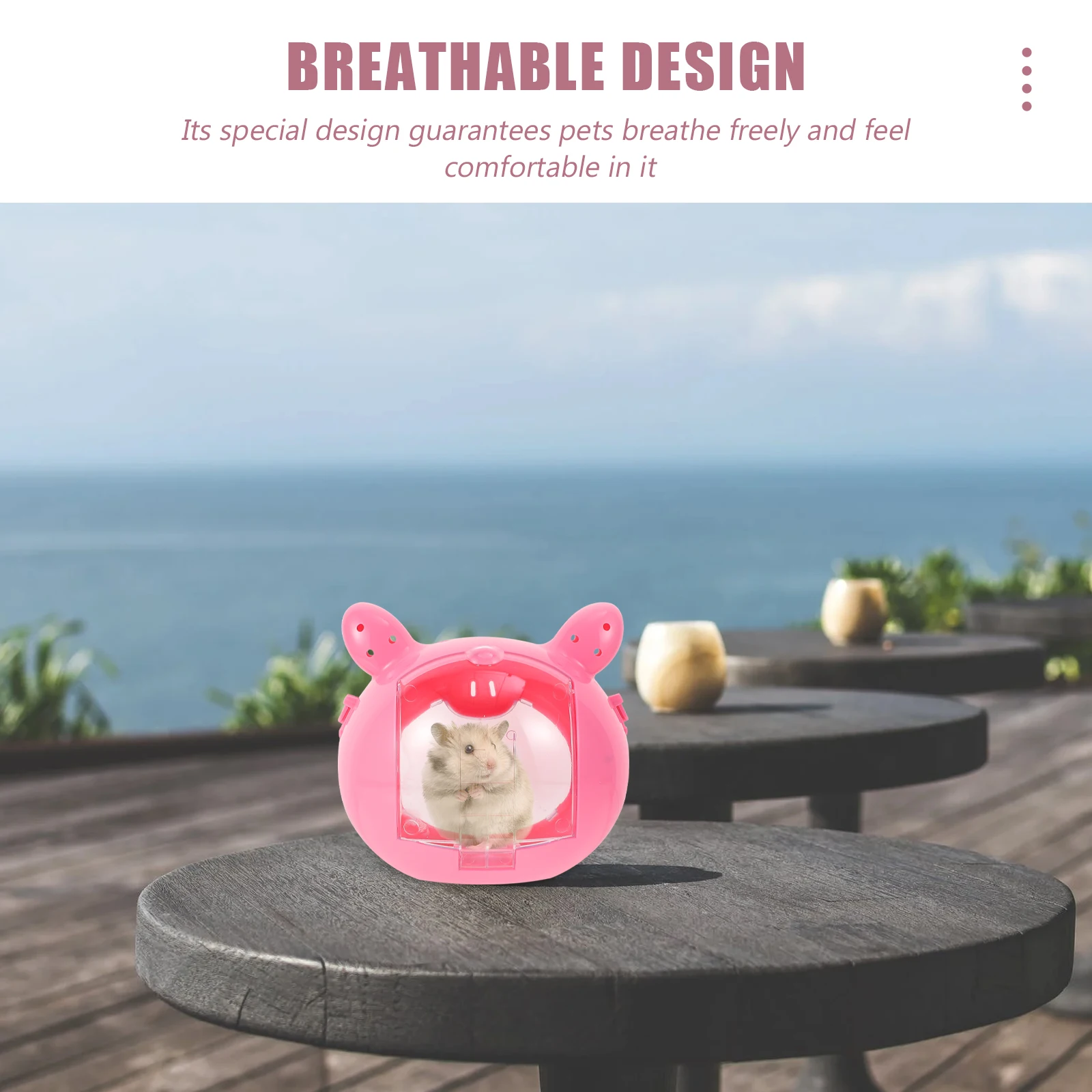 

Pig-shaped Hand Cage Hamster Portable Rats Outdoor Small Hedgehog Carrier Case Pink Carrying Animal Outgoing Travel