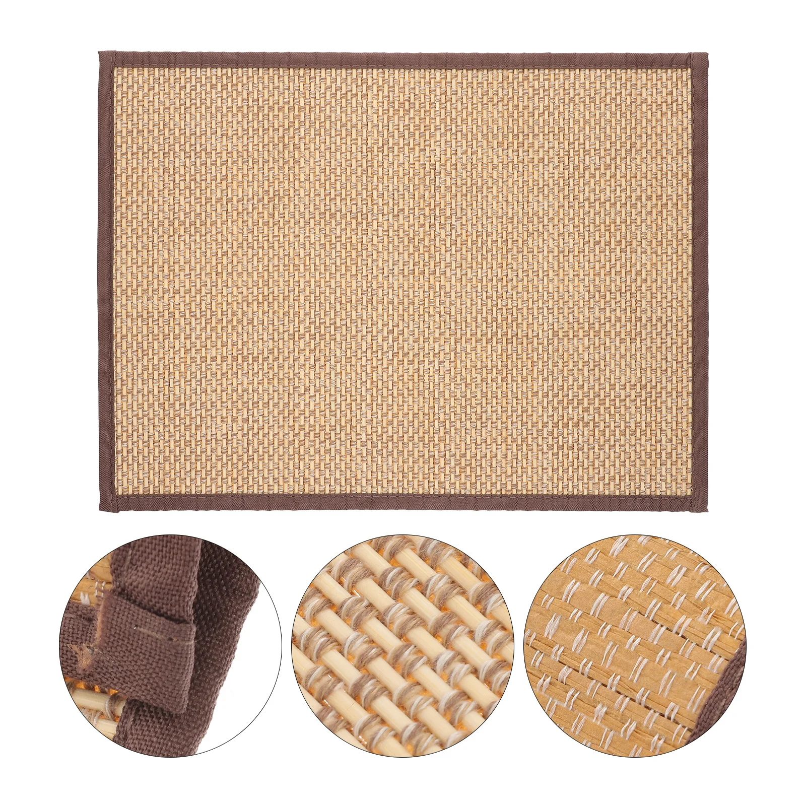 

Bamboo Woven Sitting Cushion Floor Mat For Living Room Bedroom Yoga Meditation Indoor Use Cooling Seat Pad
