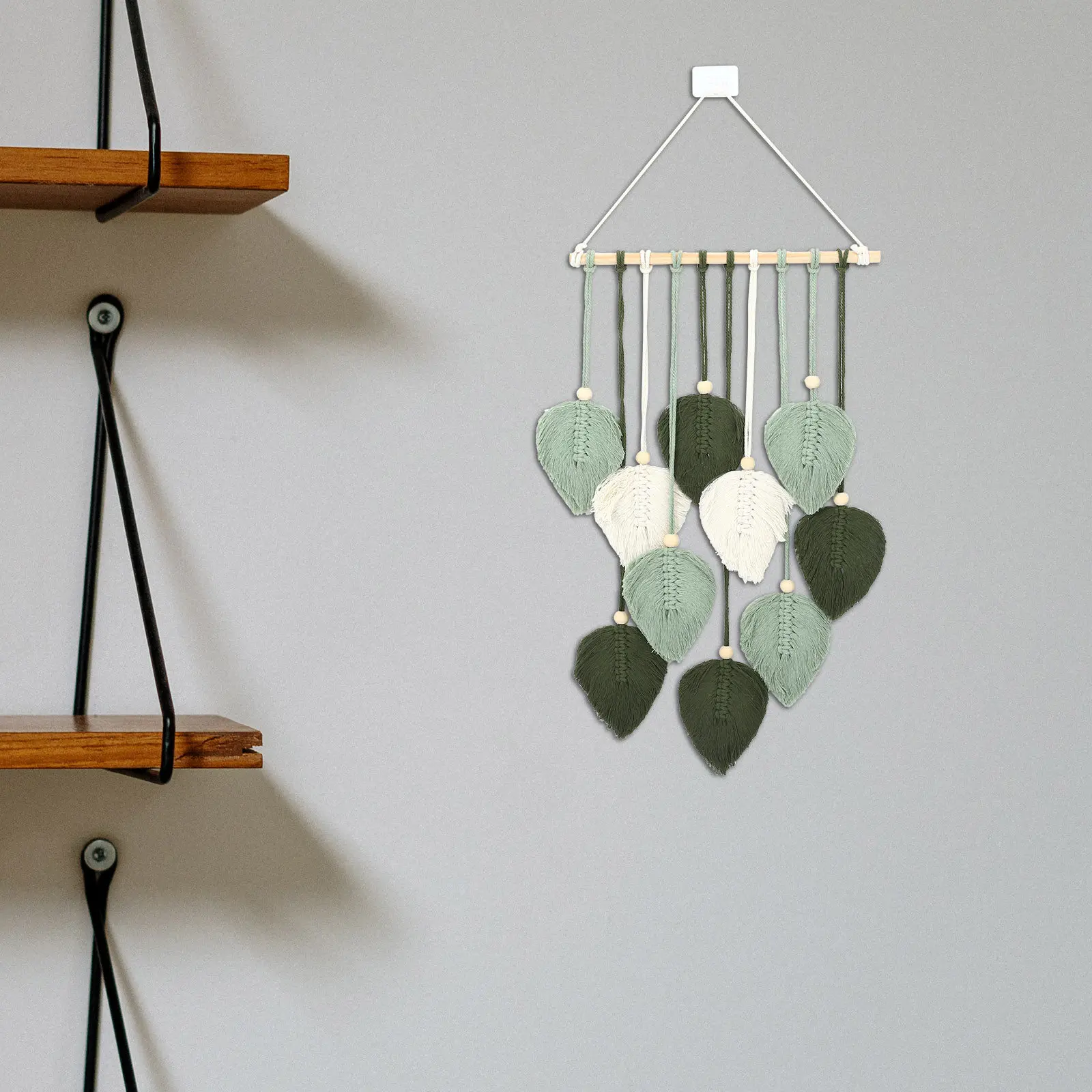 Boheemse wanddecoratie blad tapijt macramé geweven kunst voor thuis woonkamer slaapkamer kinderkamer handgemaakte decoratie interieur