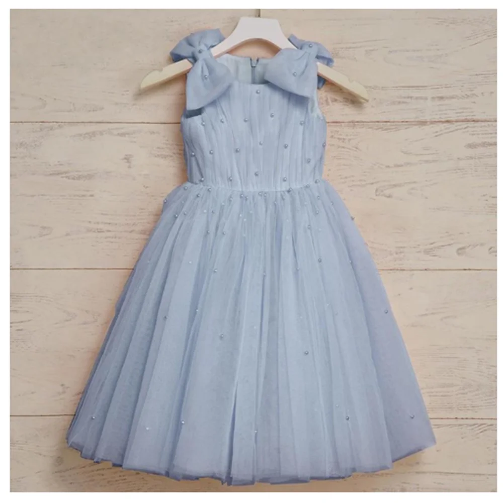 Red Flower Girl Dresses For Wedding With Long Train Princess Pageant Holy Communion Birthday Princess Guest Evening Gown