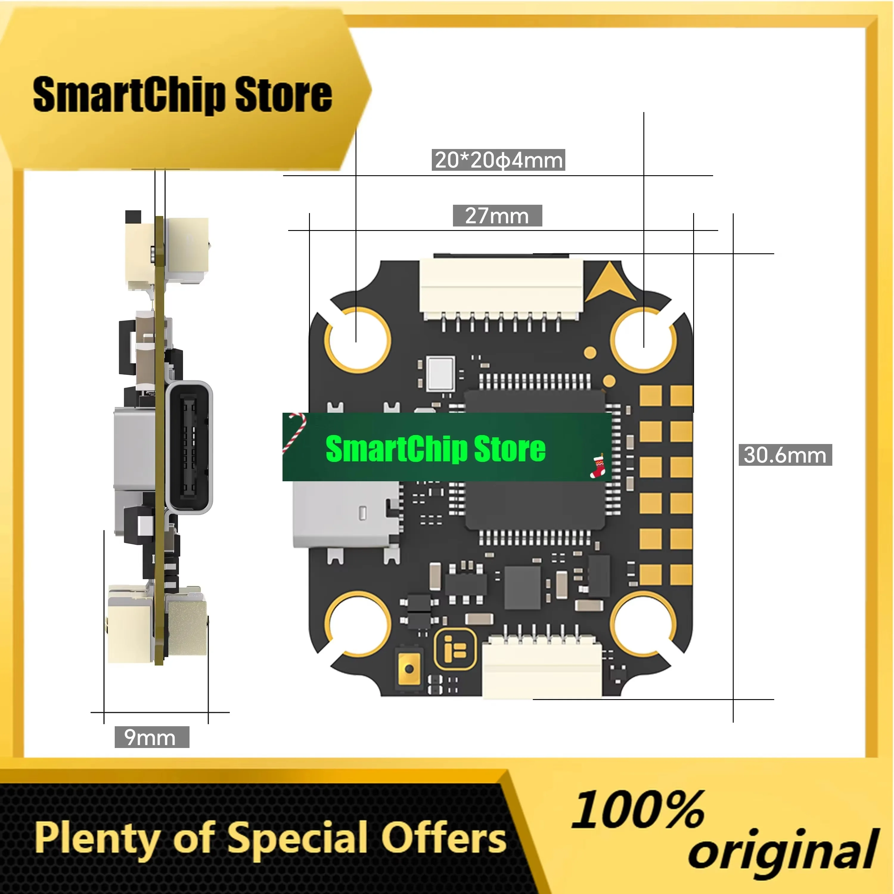 SmCpiFlight Borg Mini F7 Stack With Borg Mini F7 FC Flight Controller / Borg Mini 60 ESC For FPV Racing Parts