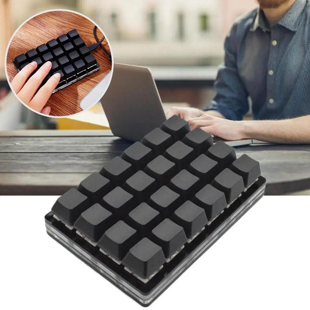 24 Keys Hot Swap Custom Mechanical Keyboard Mini Gaming Keyboard Programmable Macropad Shortcut Keypad Macro A3S8