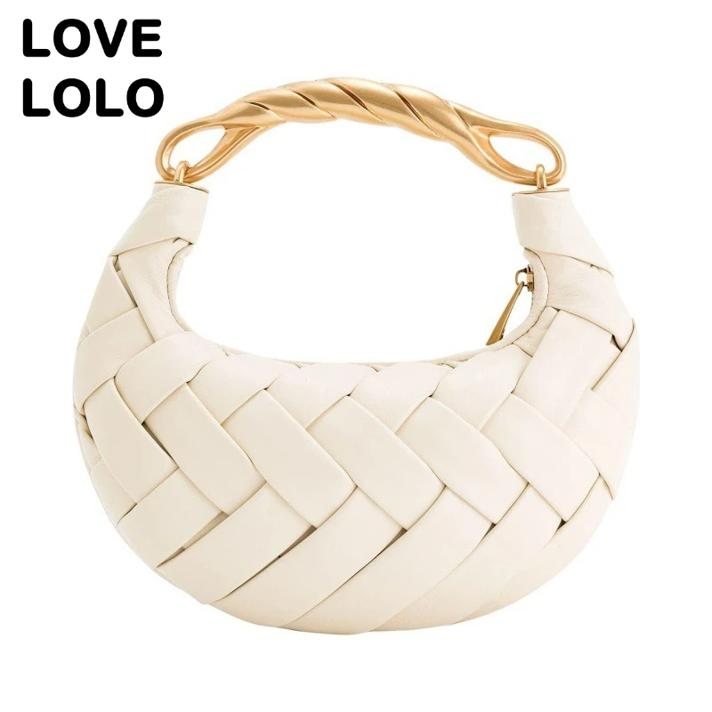 

Woven Crossbody Dumpling Bag Luxury Handbag Handmade Weave Shoulder Bag Small Casual Designer Purse for Women