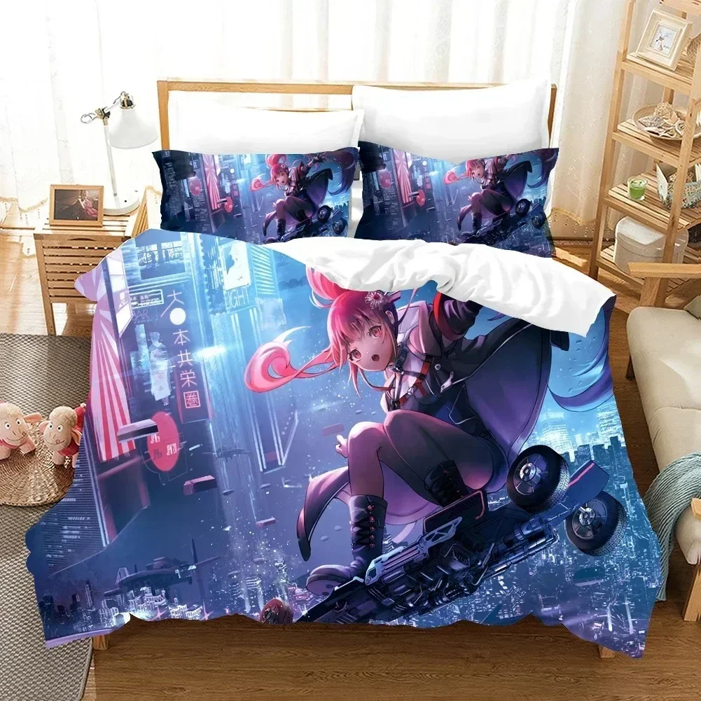 

Anime Girl Bedding Set Cartoon Fashion 3D Printed Comforter Luxury Queen King Size Single Duvet Cover Set Decor Modern