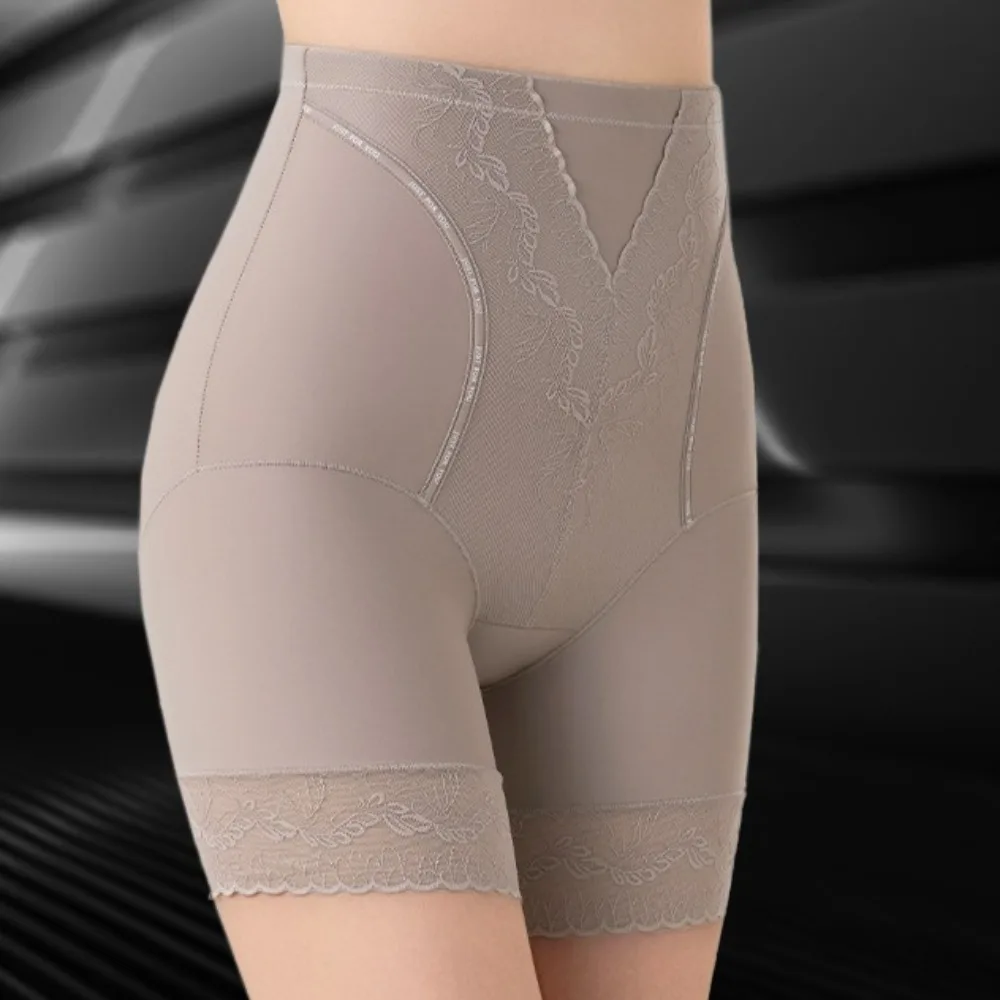 Tamanho grande shapewear calcinha feminina cintura alta renda floral pós-parto corpo shapers lingeries traceless bunda levantador cuecas