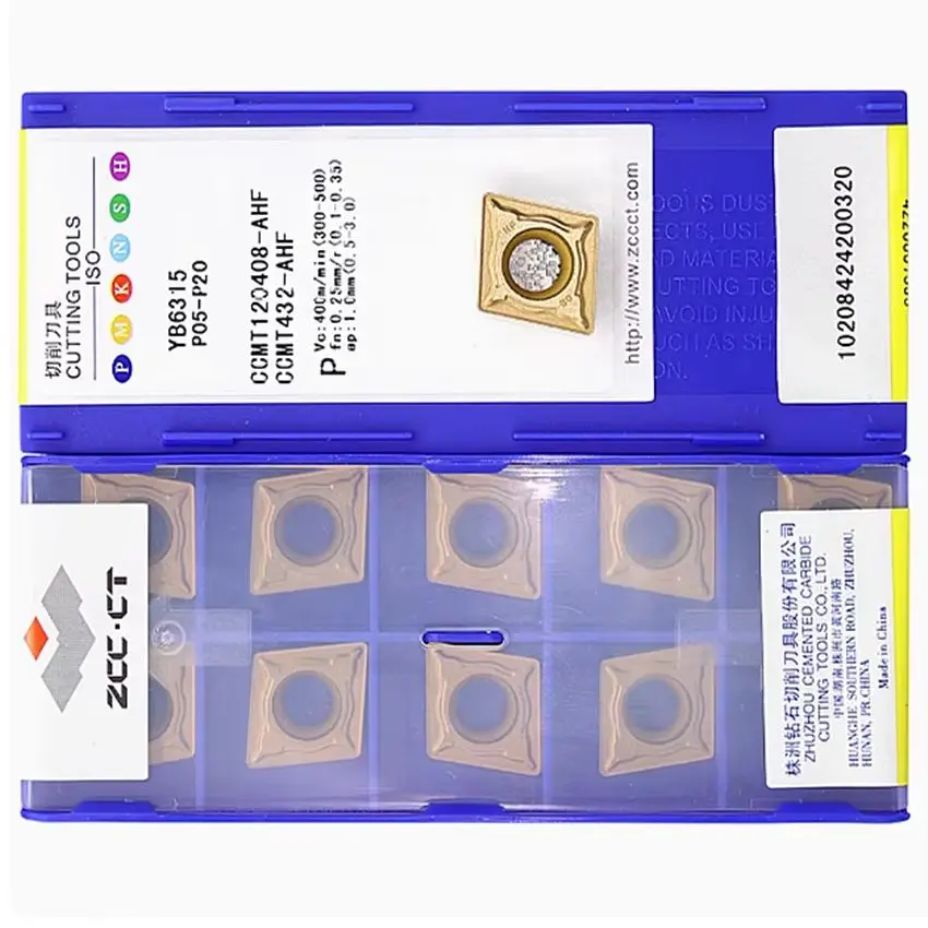 

CCMT120404-AHF YB6315/CCMT120408-AHF YB6315 ZCC.CT CCMT431 CCMT432 CNC blade carbide inserts turning tools inserts 10pcs/box