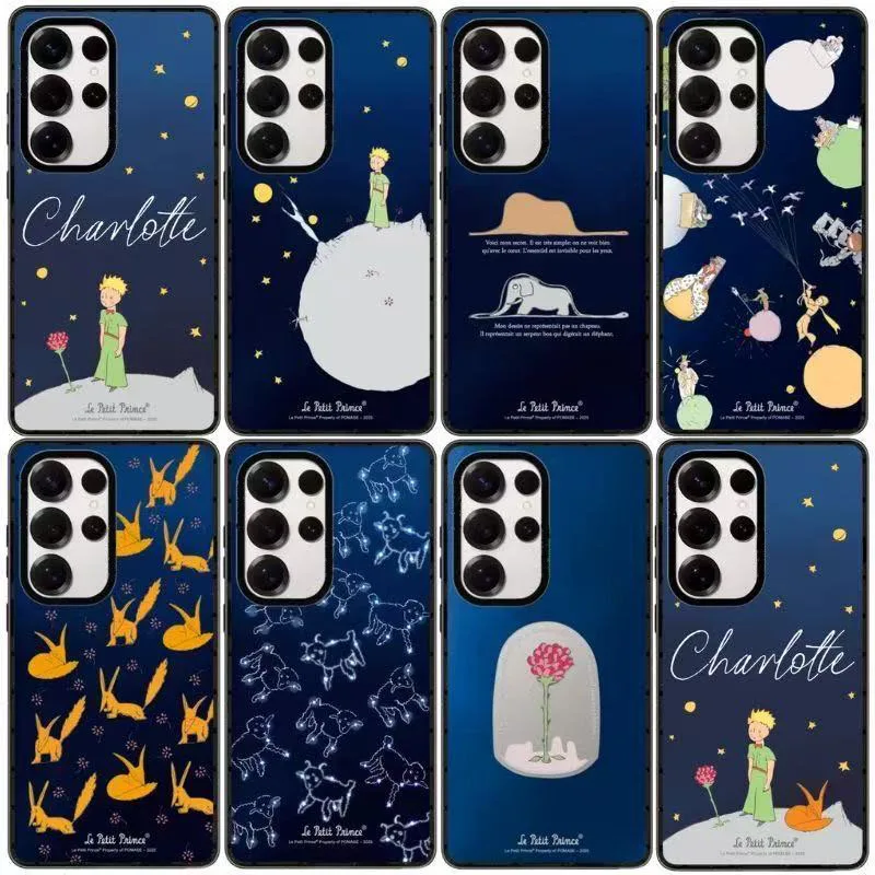 

Creative Rose Little Prince Mirror Surface Magnetic Acrylic Case for Samsung Galaxy S23 S24 S25 Ultra S25+ Plus Protective Shell