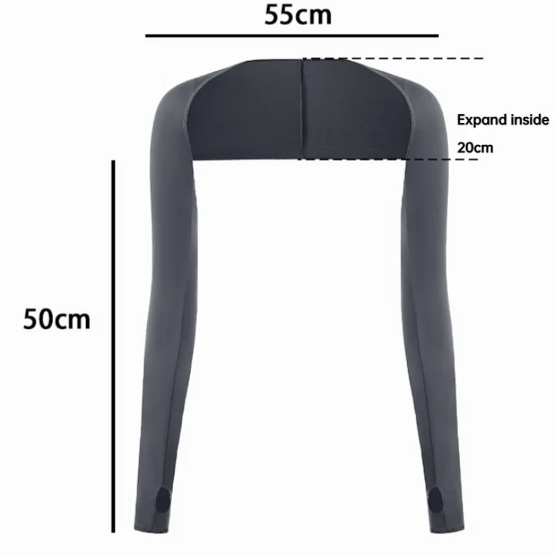 1 pc Women Ice Silk Sunscreen Shawl Arm Sleeves, One Piece Long Sleeve Cardigan Outdoor Sports Sun Protection Cape Tops
