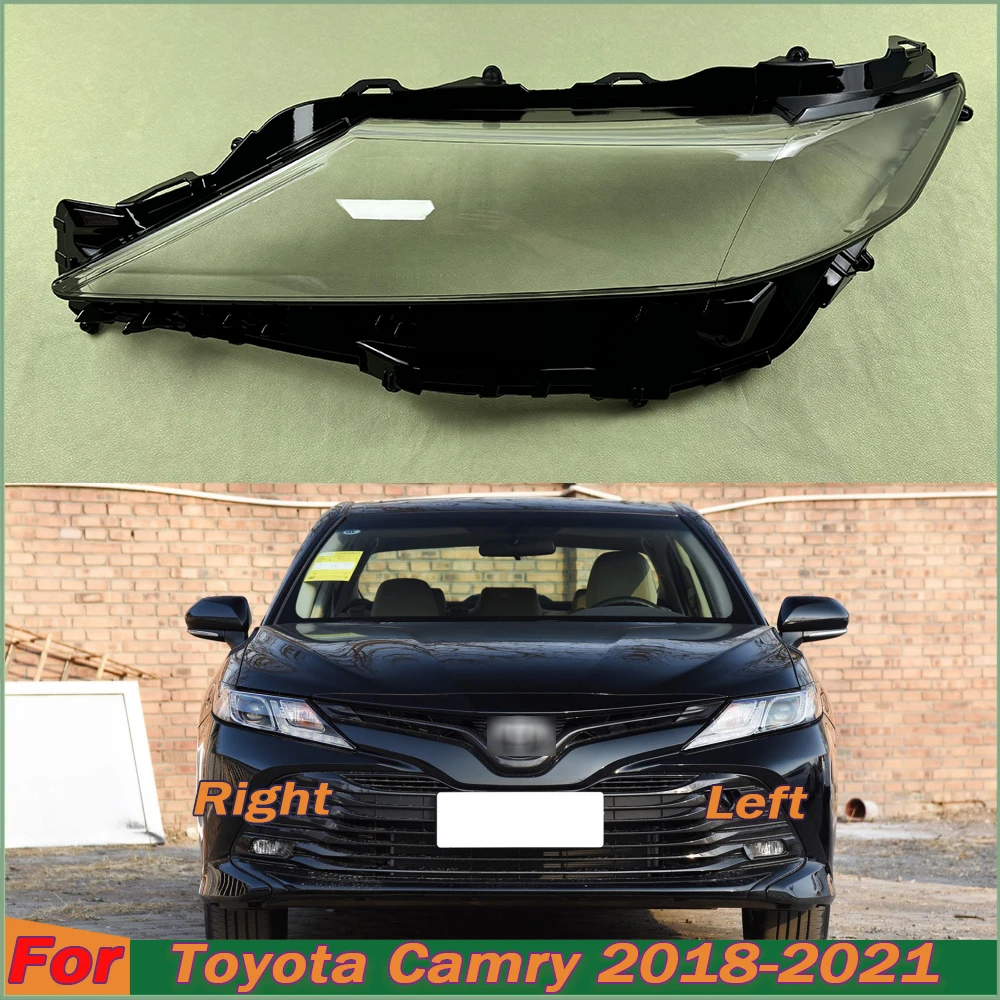 

For Toyota Camry 2018-2021 Low Headlamp Cover Transparent Mask Lamp Shade Headlight Shell Lens Replace The Original Lampshade