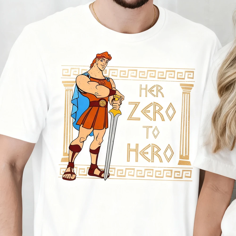 خمر هرقل وميجارا له ولها قميص مطبوع لها صفر إلى بطل هم دامسل في المتعثرة قصيرة الأكمام Y2K ملابس علوية #4