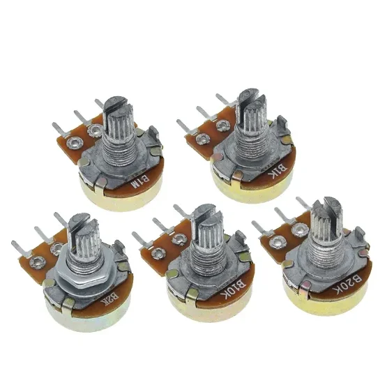 

Потенциометр WH148, длина штока 15 мм, 20 мм, 3-контактный