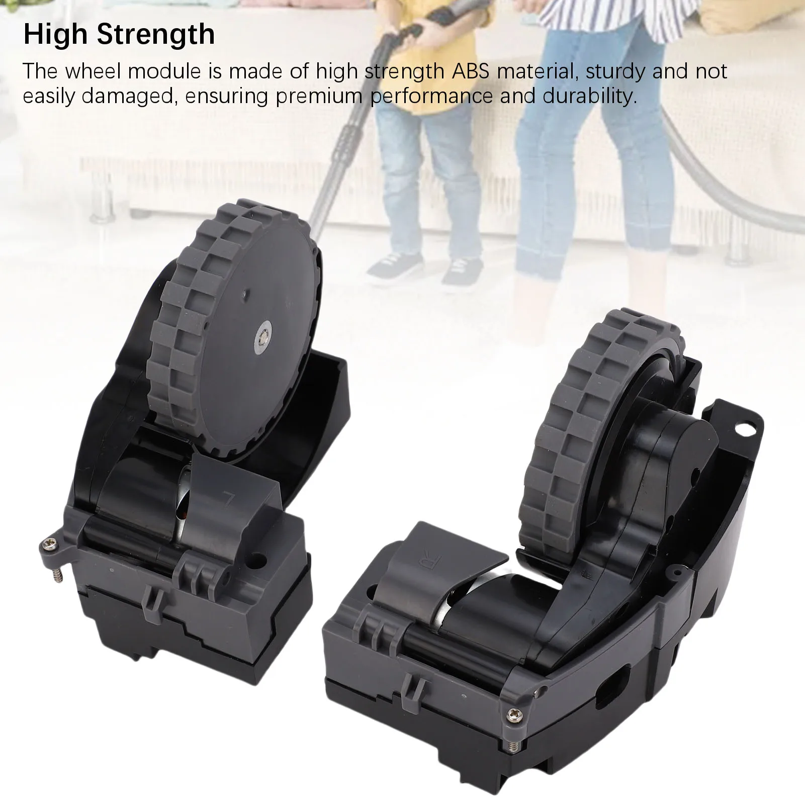 Módulo de roda esquerda e direita roda esquerda e direita borracha abs substituição de instalação simples para j7 e5 e6 e7 para aspirador de pó