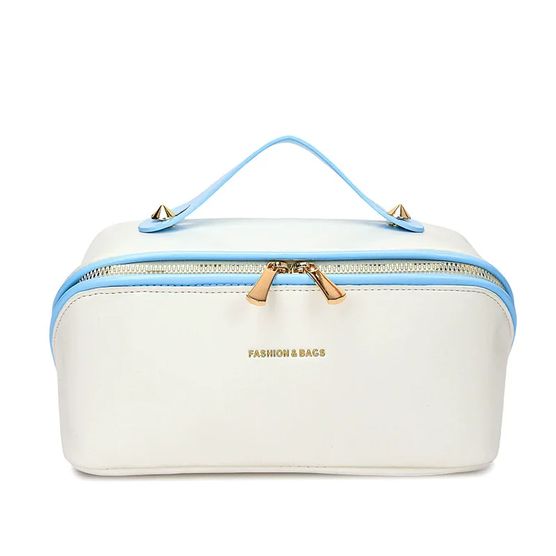 حقيبة مستحضرات التجميل النسائية متعددة الاستخدامات، حقيبة وسادة كبيرة محمولة متعددة الوظائف مقاومة للماء للسفر والمكياج وأدوات الزينة وغسل المكياج