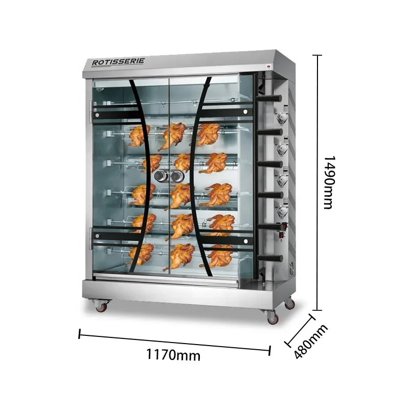 Automatic Commercial Rotisserie Oven Grill Chicken Roasting Machine