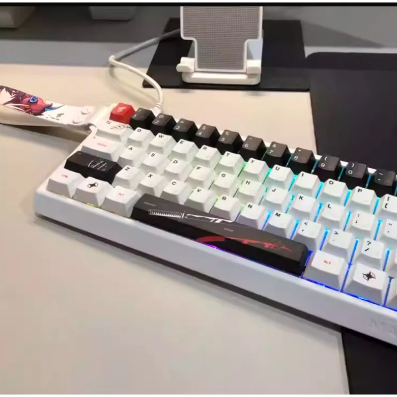 New Yukiaim Wooting Key Caps PBT Cherry Profile Sublimation Cartoon Anime Point KeyCaps for Magnetic Switch Original Design