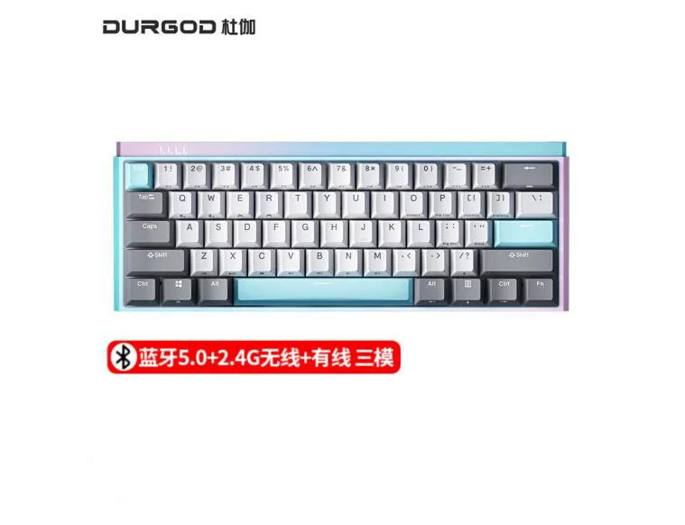 DURGOD K330W DURGOD K330W PLUS Wireless 3-mode hot plug gaming mechanical keyboard 61 keys no backlight cherry MX switch