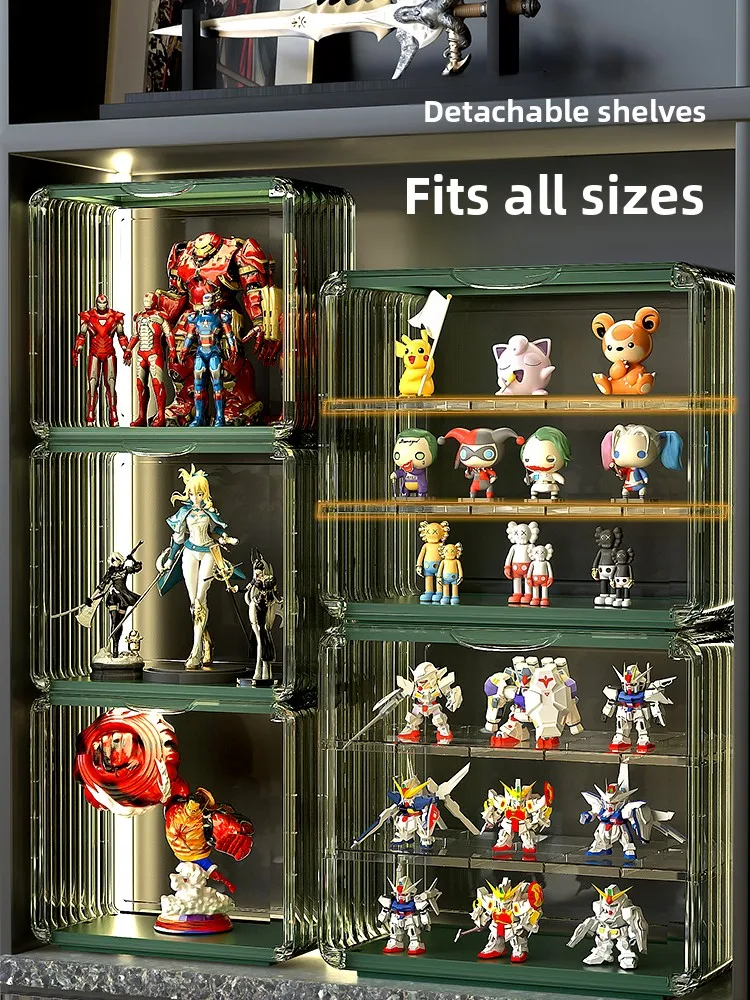 Rydun Acryl-Aufbewahrungsständer, transparente Blasenvitrine für Figuren, Sammlerstücke, Organizer, Box für den Heimgebrauch im Büro