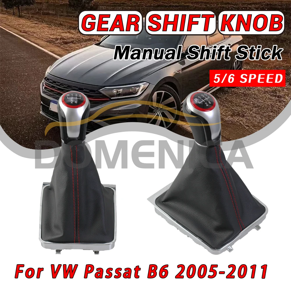 

Factory Hot Selling For VW Passat B6 2005 2006 2007 2008 2009 2010 2011 Gear Shift Knob 5 6 Speed Auto Parts