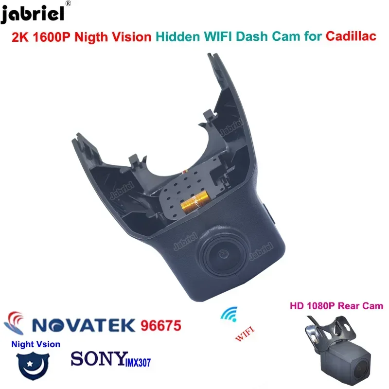 2K 1440P Car DVR WiFi 24H Video Recorder Front and Rear Dash Cam For Cadillac XTS ATS ATS-L 2013 2014 2015 2016 2017 2018 2019