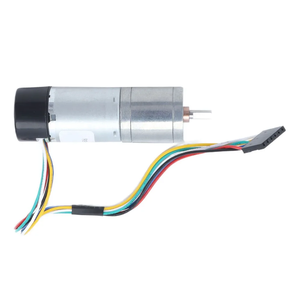 Zinc Alloy DC Geared Motor Stable Speed Dustproof Encoder Gear Motor Speed Measuring Feedback 12V DC Metal Gearmotor