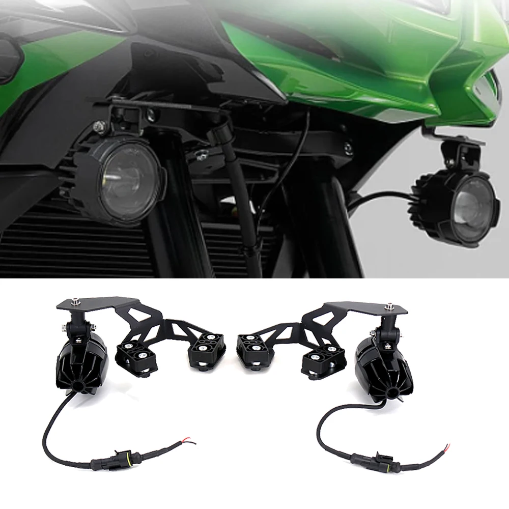 

New 2022 - 2014 For Kawasaki Versys 650 Versys650 Accessories Auxiliary Light Mounting Brackets Driving Lamp Spotlight Holder