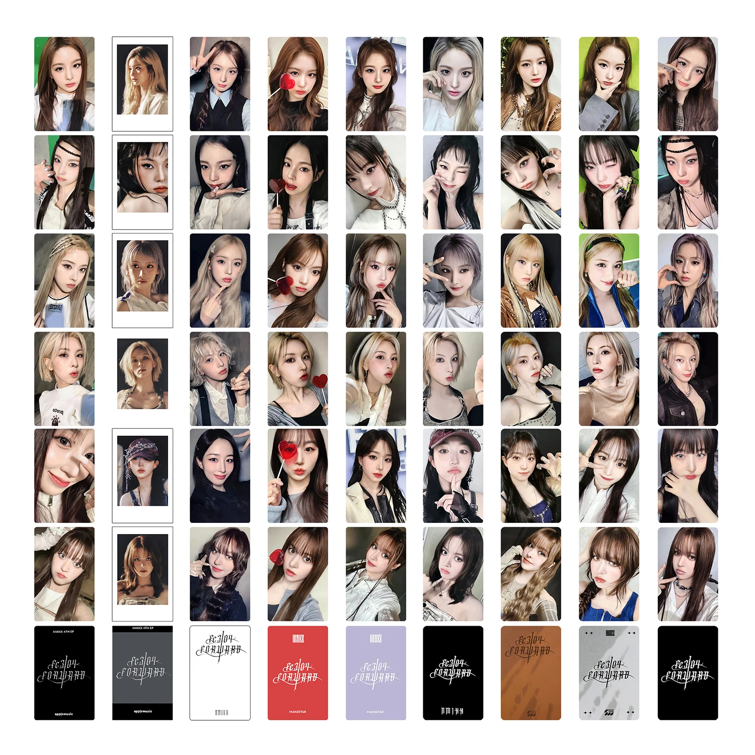 K‑style Girl Portrait Lomo Cards Collectible Photocards Mixed Polaroid Style Postcards Decor Souvenir Gift