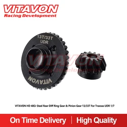 VITAVON HD Steel 40Cr ingranaggio ad anello posteriore e pignone 13/33T per Traxxas UDR 1/7