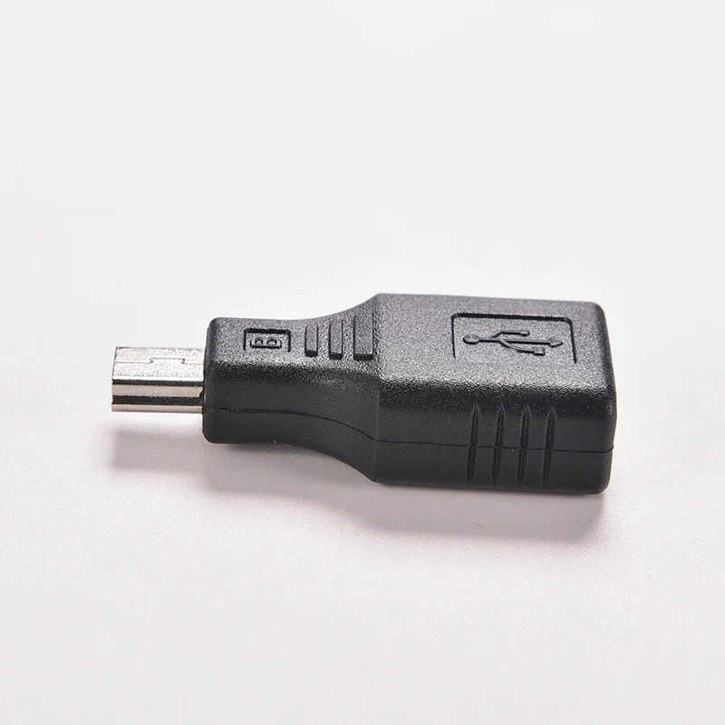 Mini USB USB 2.0 A Female To Micro/ Mini USB B 5 Pin Male Plug OTG Host Adapter Converter Connector up to 480Mbps Black