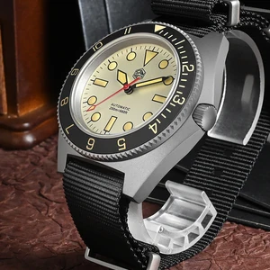 San Martin Novo 40mm Tauchgang NH35 Automatisch männliche Männerpulsuhr Sapphire Sapphire Nylonarmband Volles leuchtendes Dwater -Proof -Wasser 200m 12 Hauptverkäufe Rafarillo Social Schuh - №10