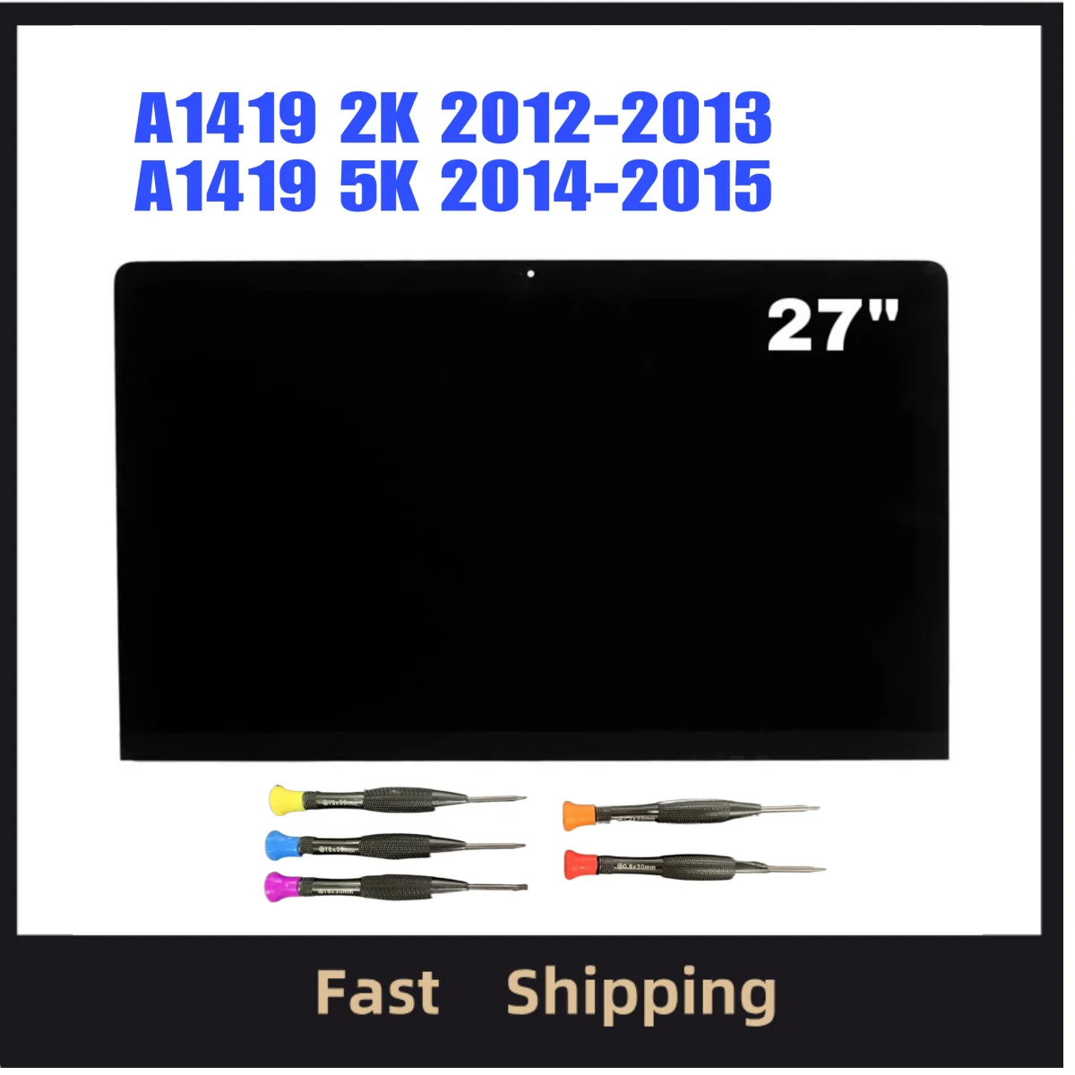 New A1419 2K 5k LCD Screen with glass assembly For iMac 27