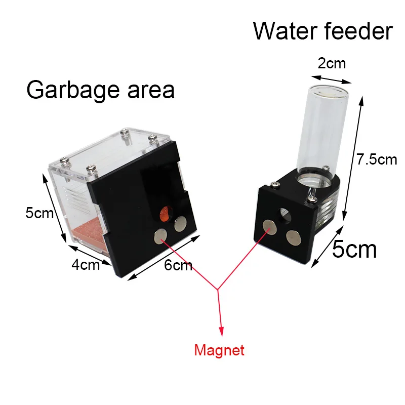 Ant Farm with External Water Tower and Garbage Area Yellow Soil Ant House Queen Breeding Area Ant Nest Anthill Castle Insect Box