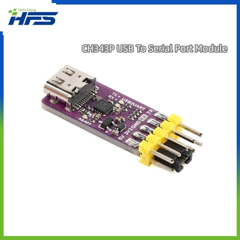 CH343P USB To Serial Port Module Converter Board 6Mbps 5V/3.3V TTL Debugging Burning Downloader Type-C Switch