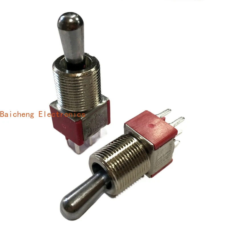 10 Uds. Interruptor de palanca de 12mm con 3 niveles y 6 patas, brazo oscilante, perilla de palanca, tipo pin