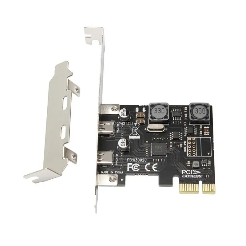 

2 порта USB3.1 PCIE карта расширения типа (2 порта) адаптер-концентратор PCIExpress для ПК Прямая поставка