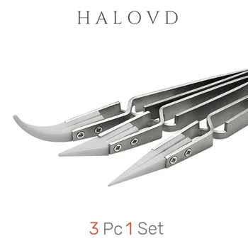 3PCS gerade gerichtete Keramikpinzette für Elektroniklöten, Edelstahlgriff, Präzisionspinzette, Handwerkzeug