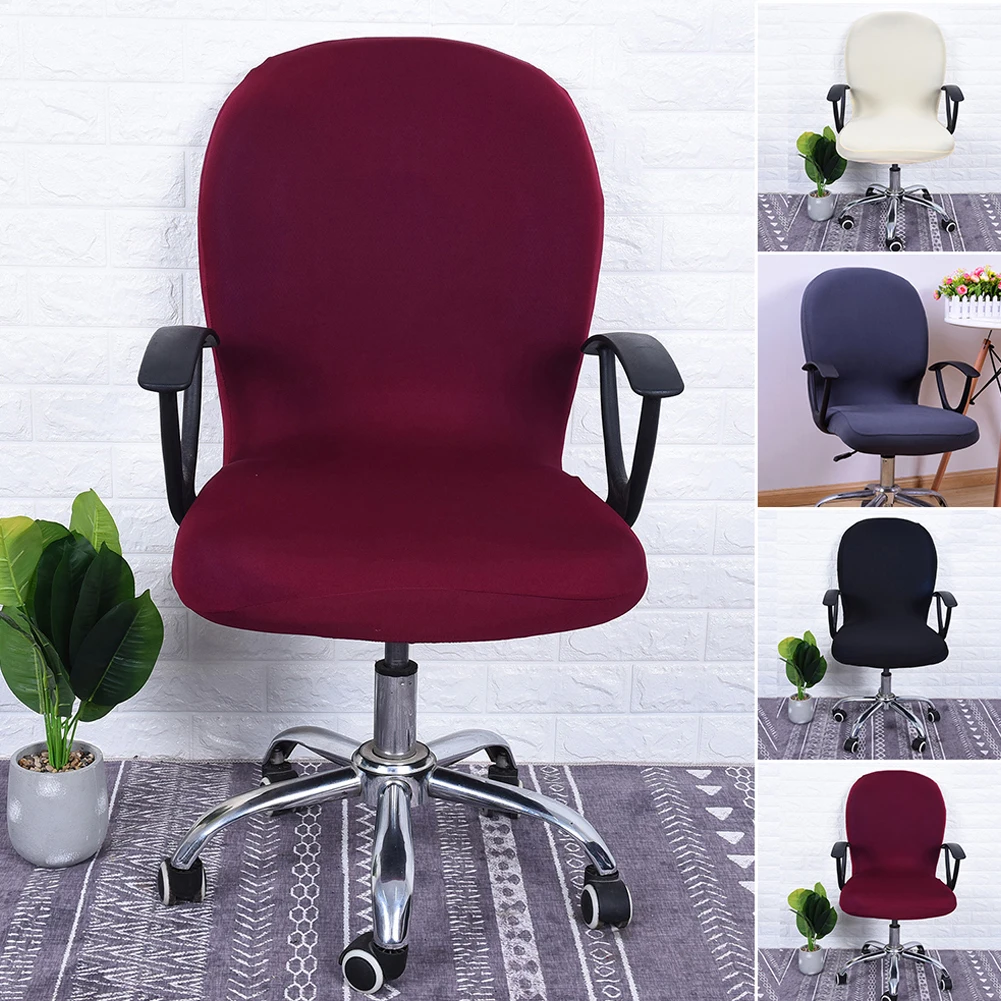 Furniture Slipcover Computer Chair Cover Home Decor Office Decor Black Stretchable Chair Cover Easy To Install
