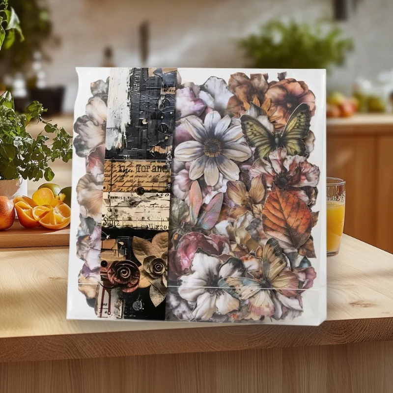 

100 шт., наклейка «Ботаническое королевство», школьные принадлежности, канцелярские принадлежности, ретро цветочные наклейки для скрапбукинга, фоновый декор-планировщик