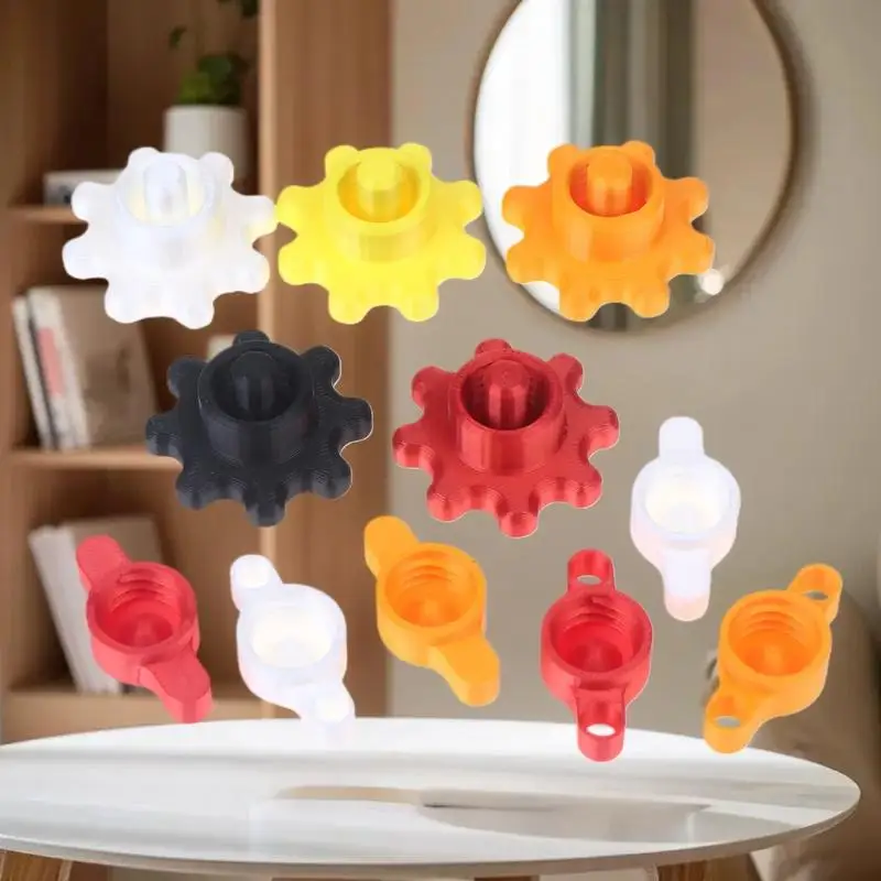 أغطية Count Orange Stickfast - أغطية بلاستيكية غير قابلة للكسر لزجاجات الغراء العادية، أدوات زخرفية سهلة الحمل #3