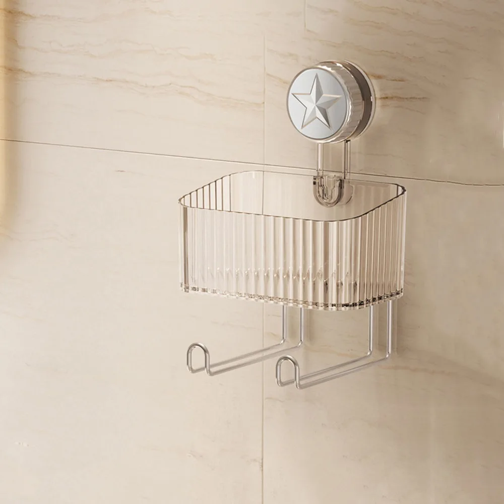 

Пластиковая коробка для хранения на присоске, прозрачный настенный держатель для повязки на голову, большая емкость, водонепроницаемая повязка на голову, подставка для кухни