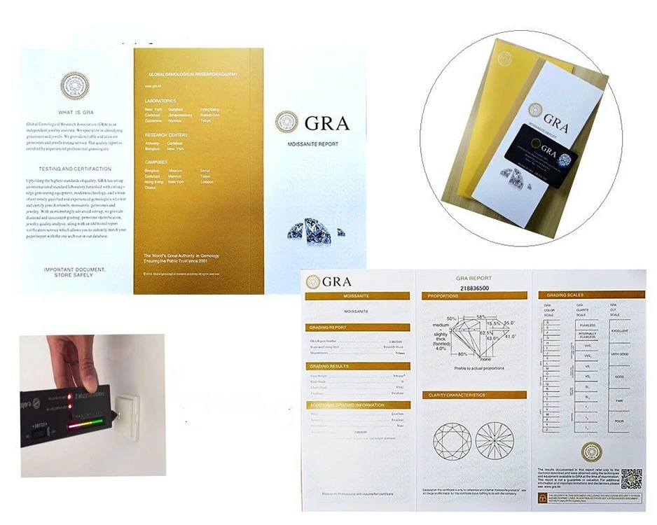 สร้อยคอต่างหูเพชรโมอิสสีเขียวมรกตขนาด5x7มม. 1กะรัต