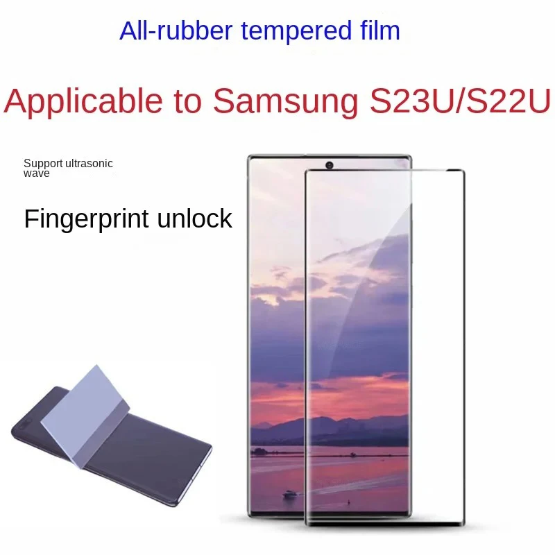 Entsperren Sie den Fingerabdruck ohne Loch, vollständig klebendes gehärtetes Glas für Samsung Galaxy S24 S23 S22 S21 S20 Plus Note 20 Ultra Displayschutzfolie – Detail 19